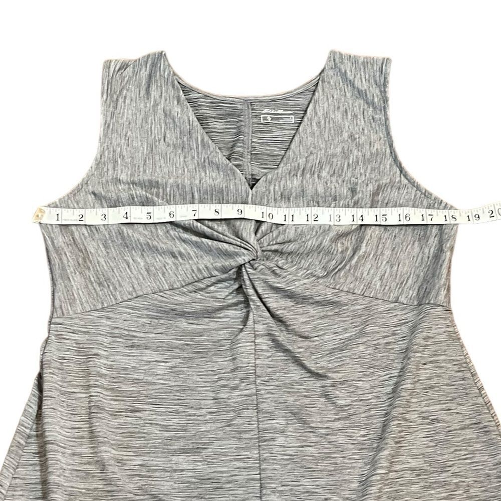 Eddie Bauer Women's Sleeveless V-Neck Heather Gray Dress, Size L - Picture 5 of 8